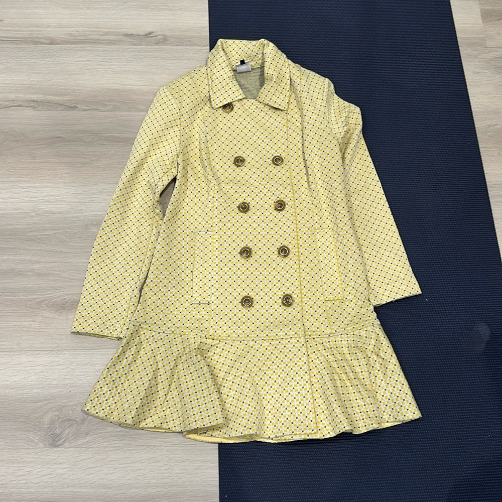 Cabi yellow ruffle coat